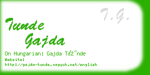 tunde gajda business card